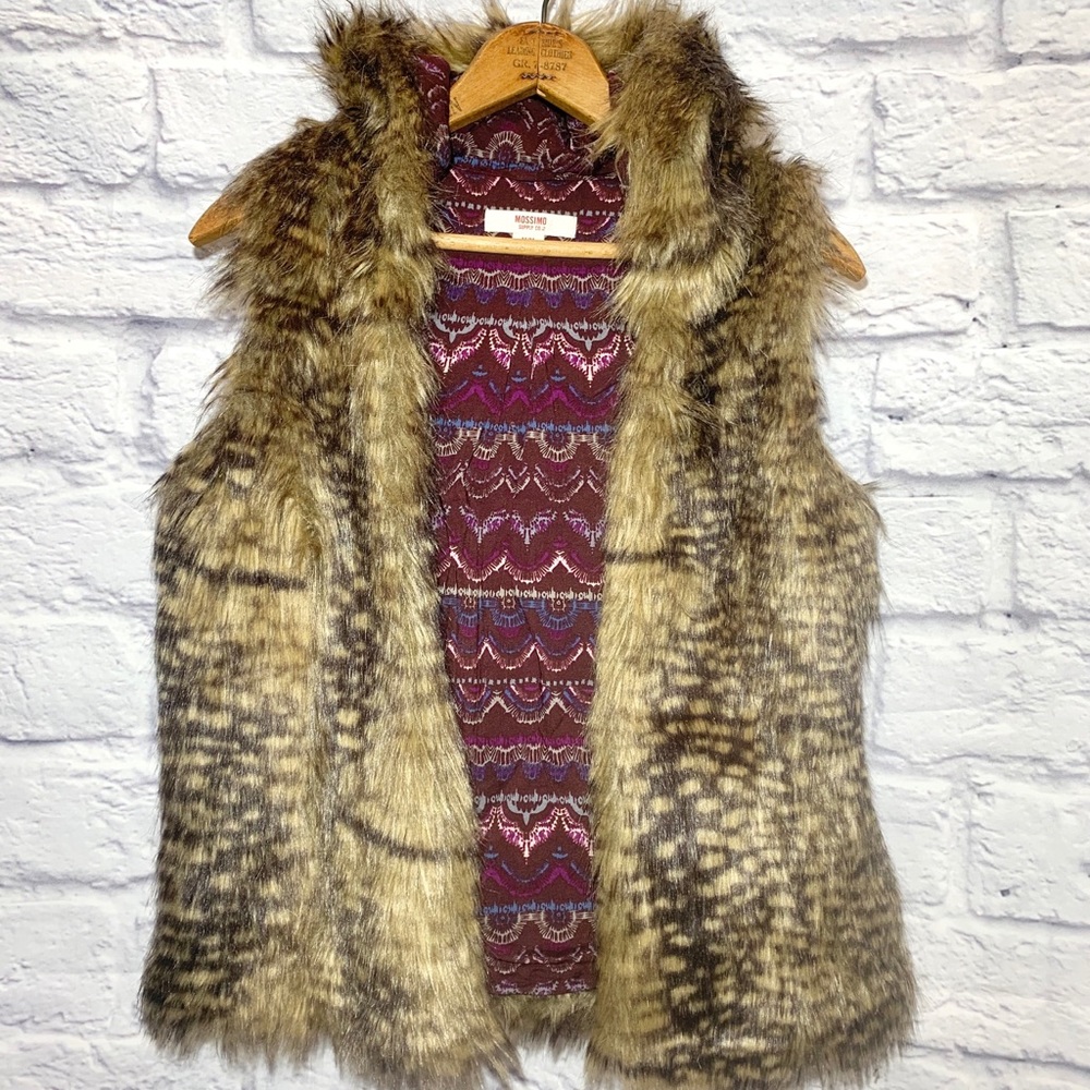 Faux Fur Hooded Vest